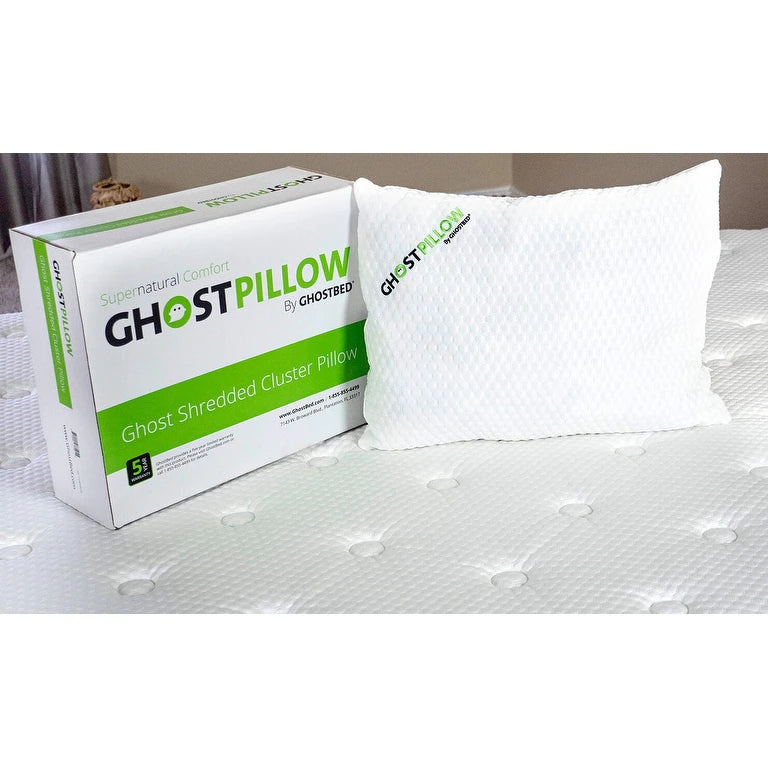 GhostBed Shredded Memory Foam GhostBed Pillow 2.0 with Breathable Cover - 2-Pack Mattress Brands