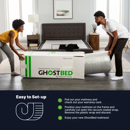 GhostBed 10'' Medium Memory Foam Mattress GhostBed