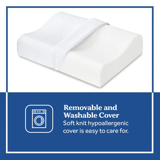 Sealy Essentials Contour Curve Memory Foam Pillow Sealy